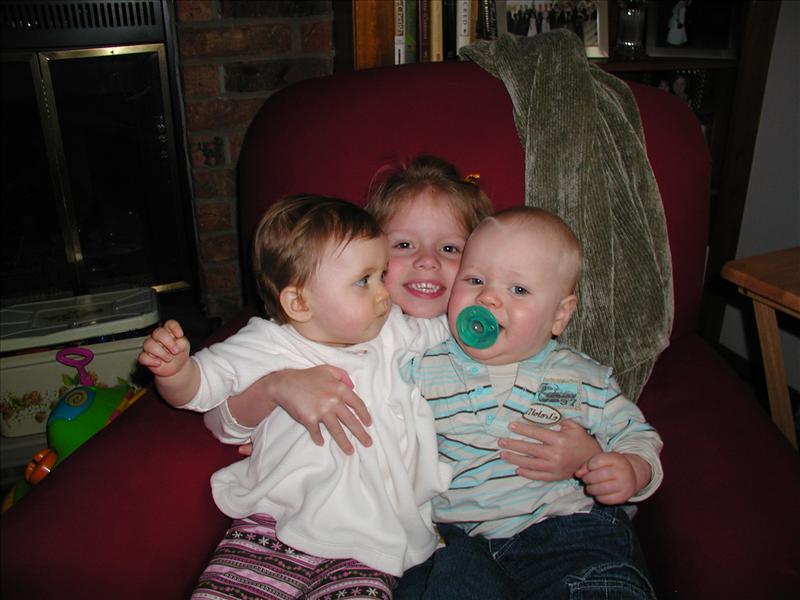 Maddy, Gavin and Molly during their fun day together