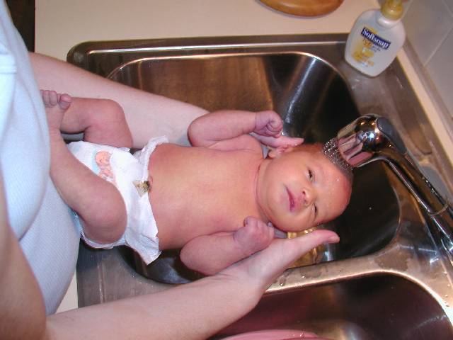 First bath, this is better than the salon!